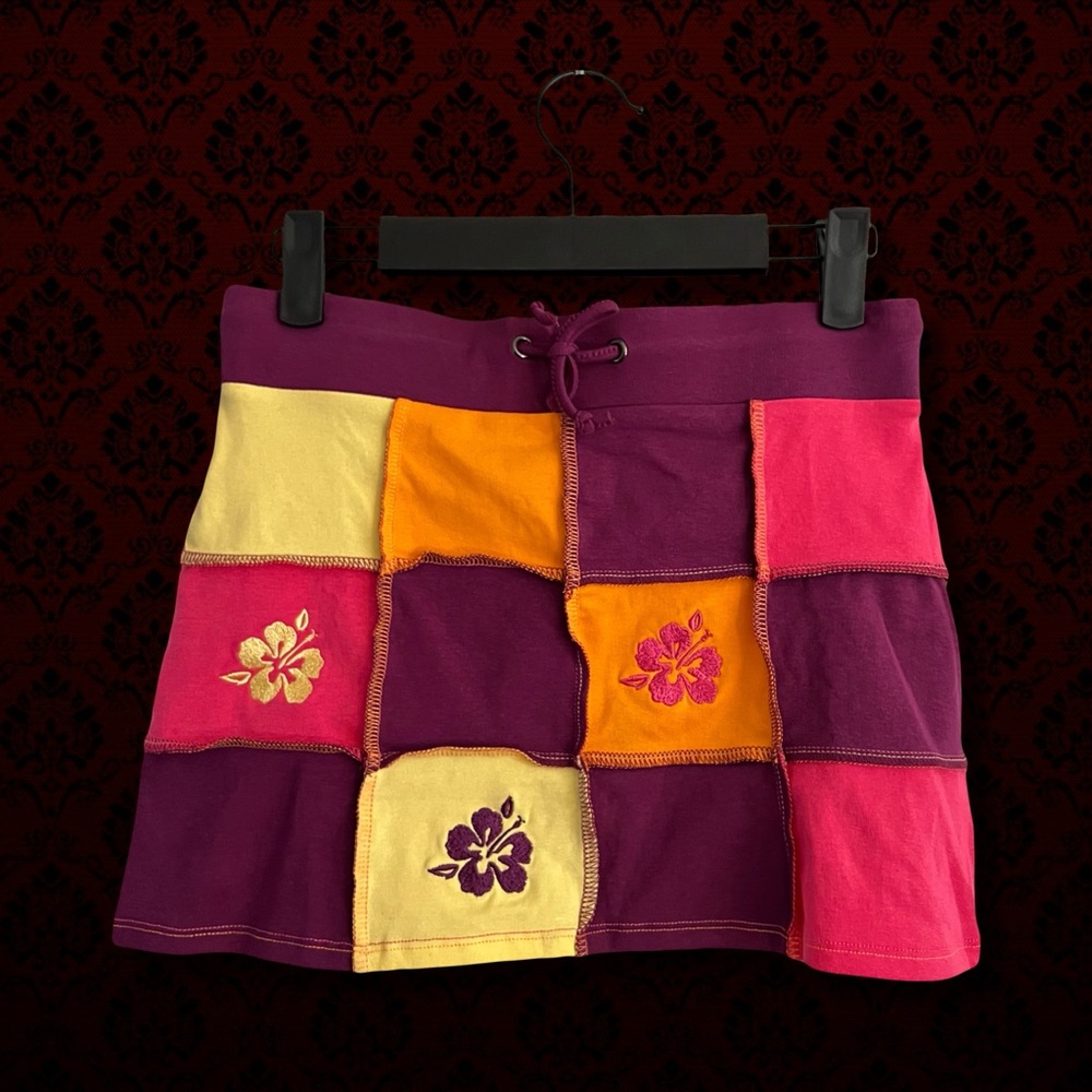 🩷deLia*s x DOLLS KILL Sunny Later Days Patchwork Skirt - NWT💛